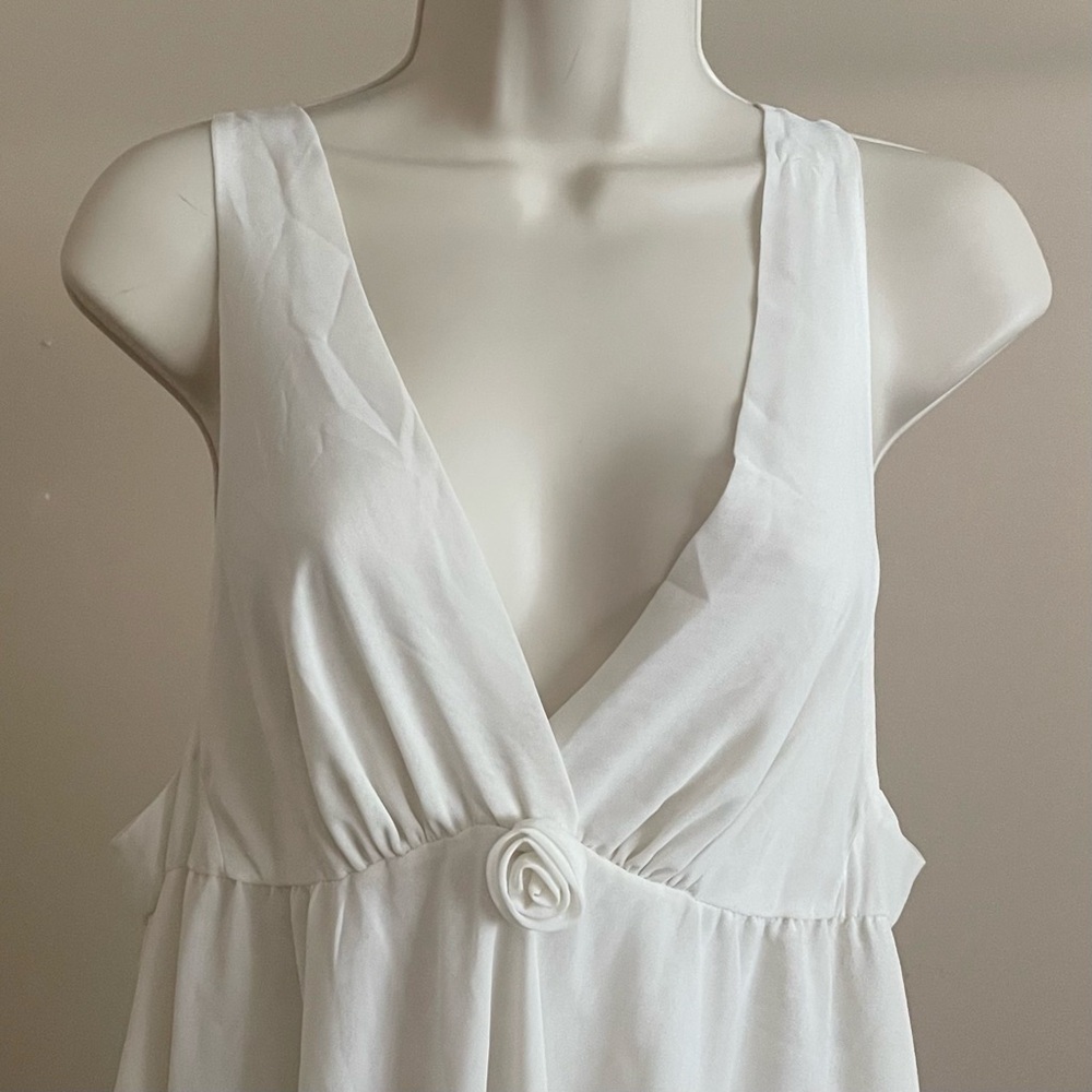 Oscar de la Renta Pink Label  Ivory Robe and Chemise Set - Picture 8 of 12